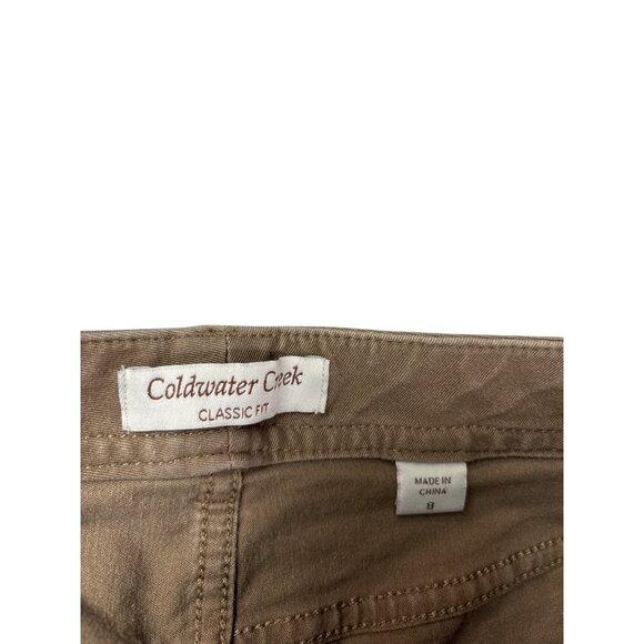 Coldwater Creek Womens Classic Fit Brown Khaki Jeans Size 8 Straight Leg - Picture 3 of 3